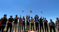 Ağaçören ilçesinde keklikler doğaya salındı