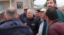 Vali Duru, dolu vuran tarım arazilerinde inceleme yaptı