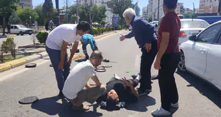 Otomobil ile motosiklet çarpıştı: 1 yaralı