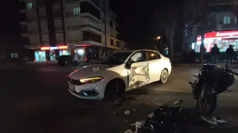 Aksaray’da otomobil ile motosiklet çarpıştı: 1 yaralı