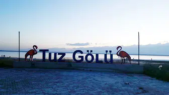 Tuz Gölü’nde muhteşem günbatımı