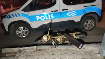 Terk edilmiş motosiklet otoparka çekildi