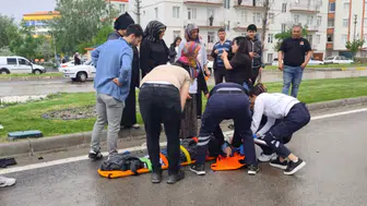 Otomobilin çarptığı kadın ağır yaralandı