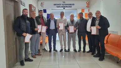 Ortaköy’de esnafları tapuları dağıtıldı