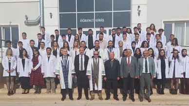 Veterinerler hekim adayları   beyaz önlüklerini giydi