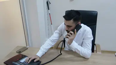 Yüzde 80 görme engelli Mehmet, 97 puan alarak memur oldu