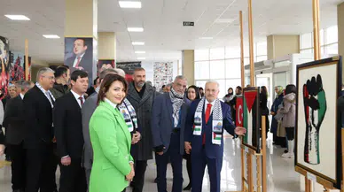 Aksaray Üniversitesinde Filistin halkına  destek için “Tuz Olmak” konulu sergi açıldı