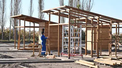 Aksaray’da Hobi Bahçesi Projesinde Montaj Çalışmaları Sürüyor