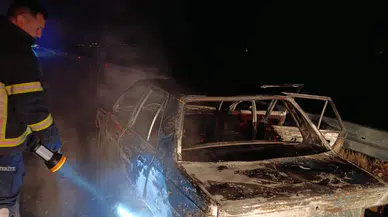 Seyir halindeyken yanan araç küle döndü