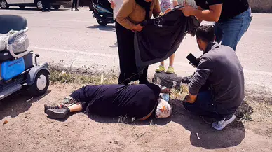 Elektrikli bisiklet devrildi: 1 yaralı