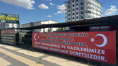 Şehit yakınları ve gazilere ücretsiz yıkama