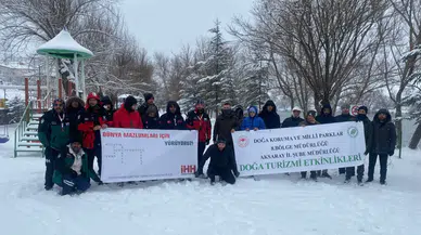 Helvadere Beldesi’nde yaban hayvanları için doğaya yem bırakıldı