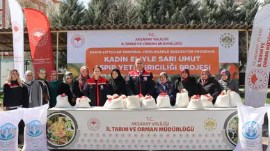 Kadın çiftçilere aspir tohumu dağıtıldı