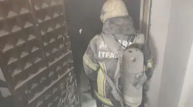 Aksaray’da 5 katlı binada çıkan yangında 6 kişi dumandan etkilendi