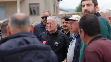 Vali Duru, dolu vuran tarım arazilerinde inceleme yaptı
