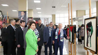 Aksaray Üniversitesinde Filistin halkına  destek için “Tuz Olmak” konulu sergi açıldı