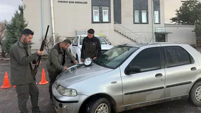 Gece avı yapan şahısların otomobiline el konuldu