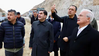 Yapım ihalesi gerçekleştirilen 46,3 km   Aksaray-Ortaköy yolunda inceleme