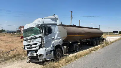 Aksaray'da tanker devrildi: 1 yaralı