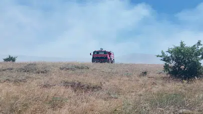 Anız Yangını Ormana Sıçramadan Söndürüldü
