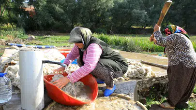 Yün Yıkama Geleneği Helvadere’de Yaşatılıyor