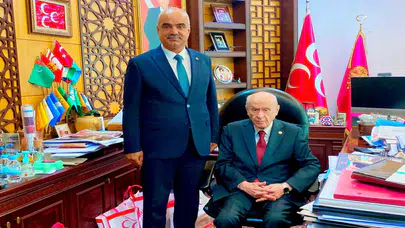 MHP İL Başkanı Karataş, Bahçeli’yi ziyaret etti