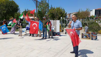 Aksaray’da Cuma Çıkışı Filistin’e Destek