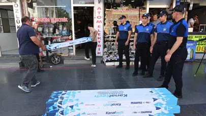 Kaldırım işgallerine zabıta müdahalesi