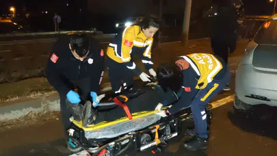 Yola Düşen Yatak Kazaya Neden Oldu: 1 Yaralı