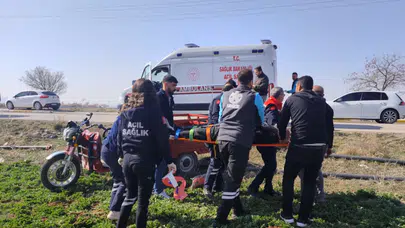 Aksaray’da 3 teklerli motosikletin devrildi: Karı koca yaralandı